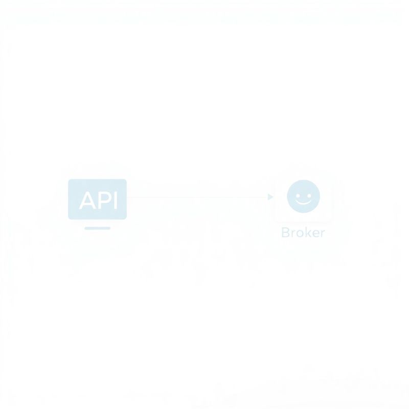 Diagram of API connection flow between a trading bot server and a broker endpoint
